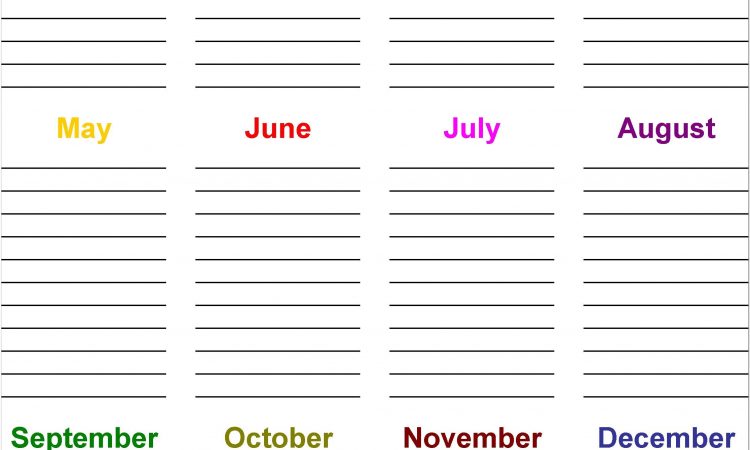 Birthday Calendars Free Printable