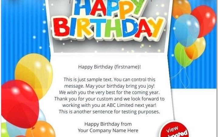 Birthday Email Templates For Outlook