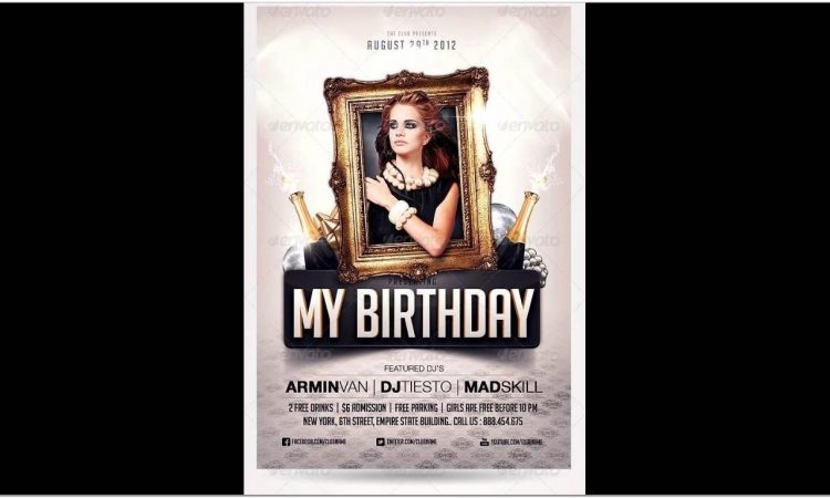 Birthday Invitation Flyer Template Free