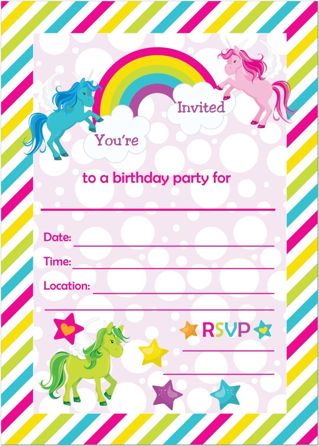 Birthday Invitation Template Free Printable