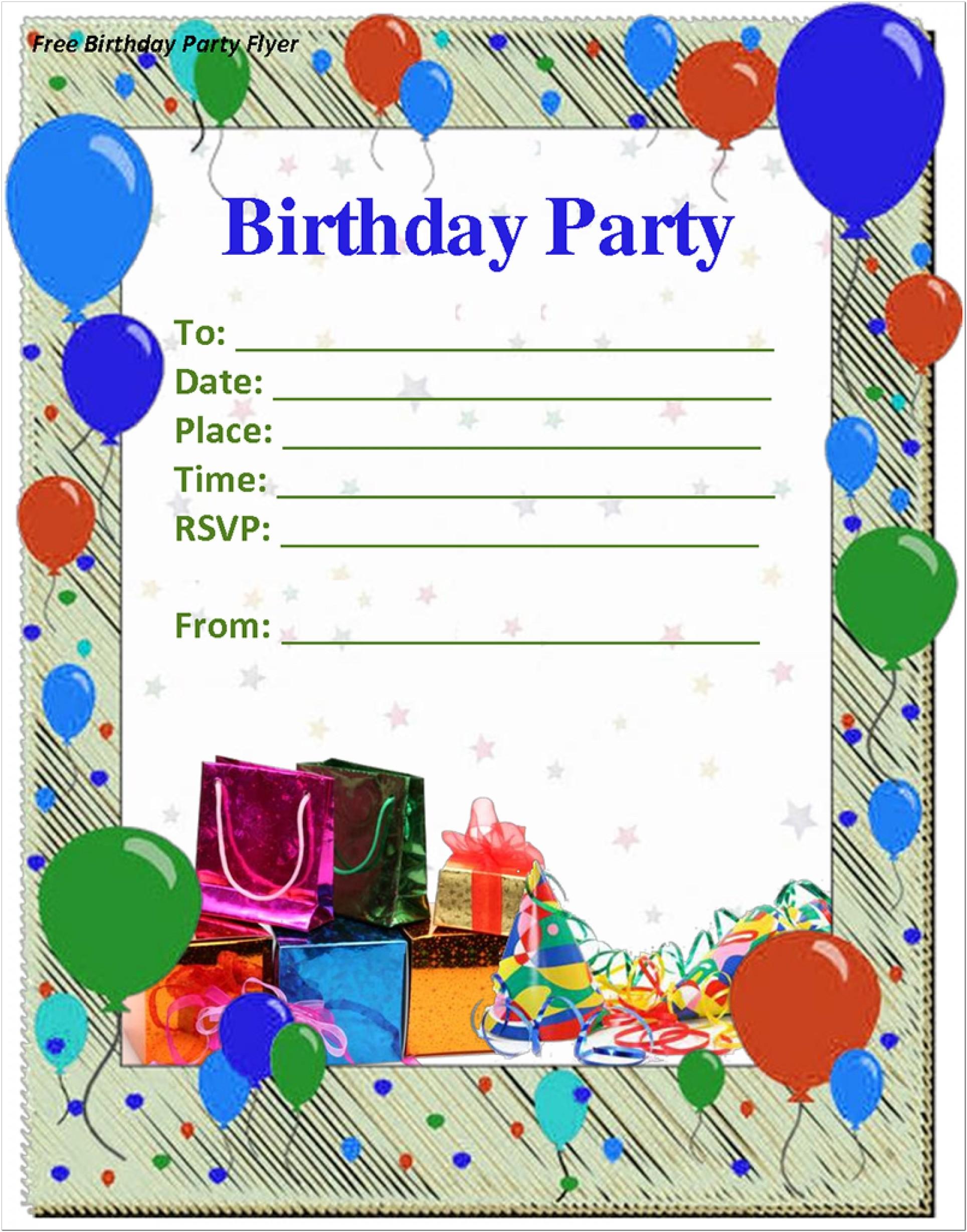 Birthday Invitation Templates Word Format