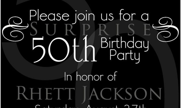 Birthday Invitations Templates 50 Th