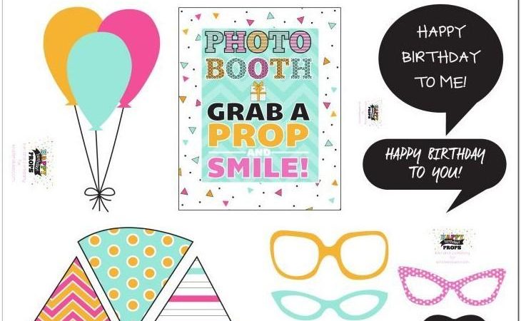 Birthday Photo Booth Props Templates Free