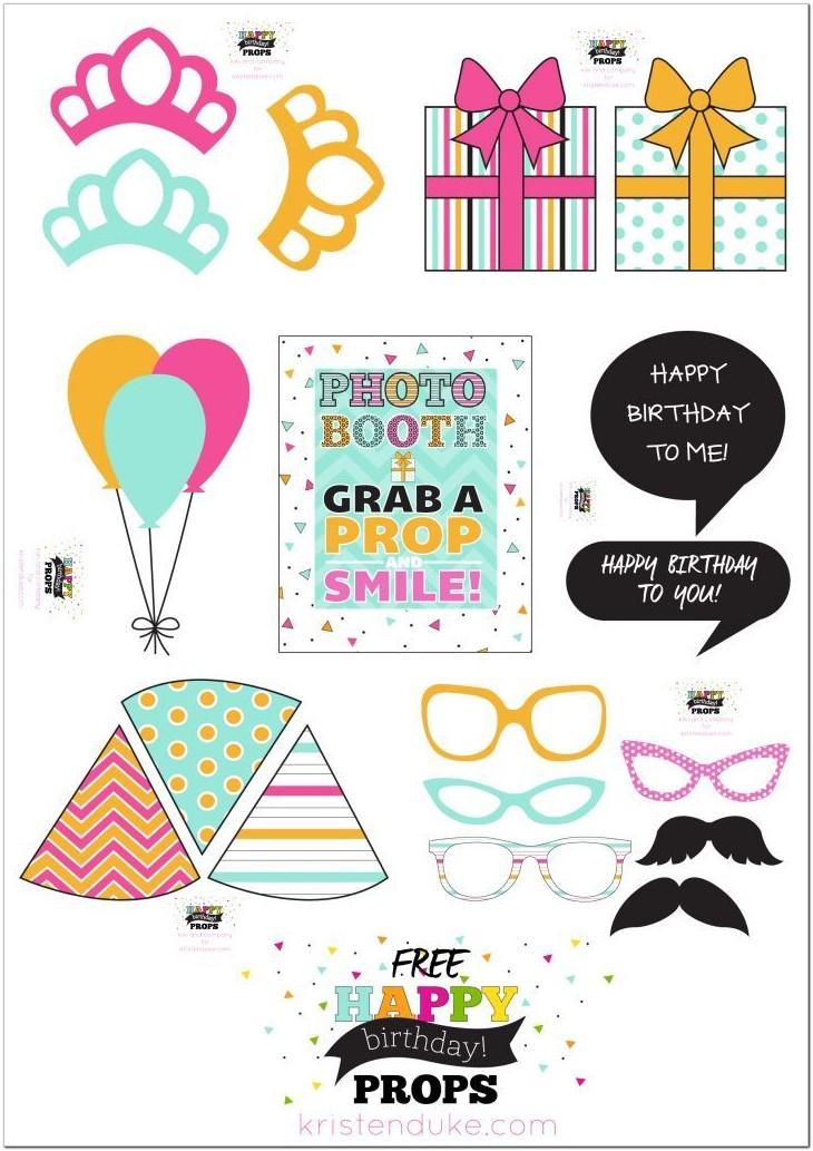 Birthday Photo Booth Props Templates Free