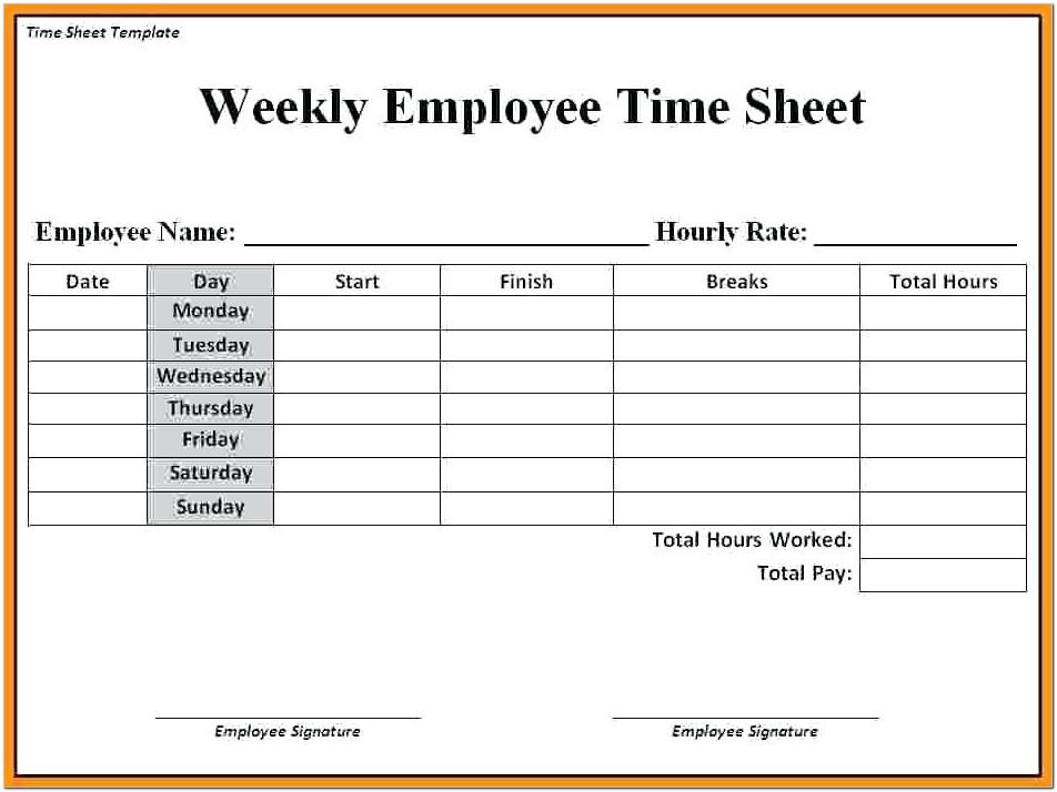 Biweekly Payroll Timesheet Template
