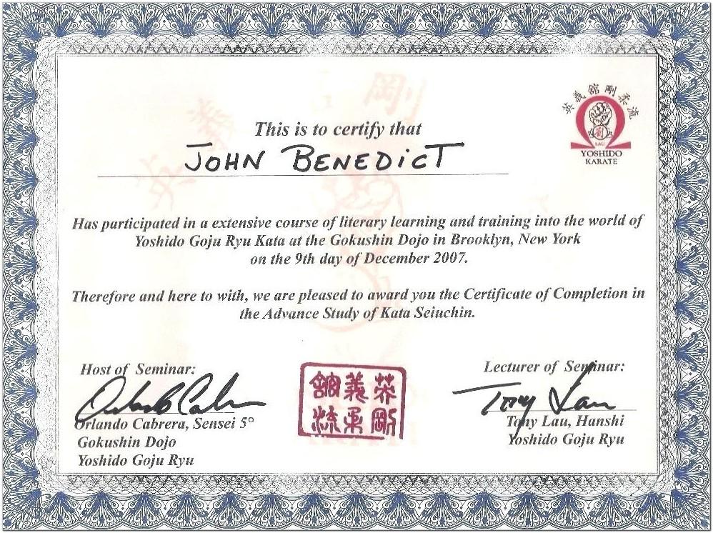 Black Belt Certificate Template Download