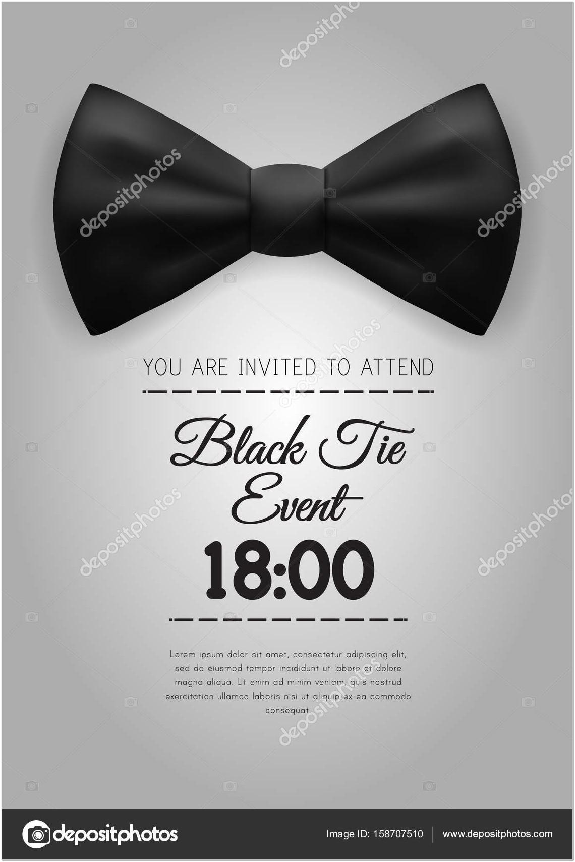 Black Tie Event Invitation Template