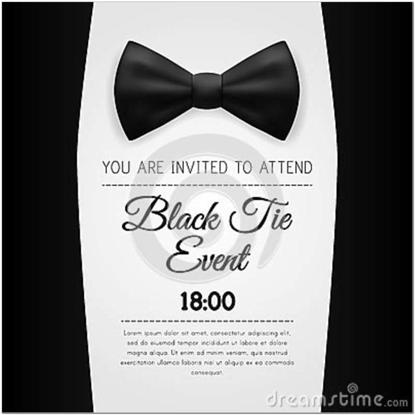 Black Tie Formal Invitation Template
