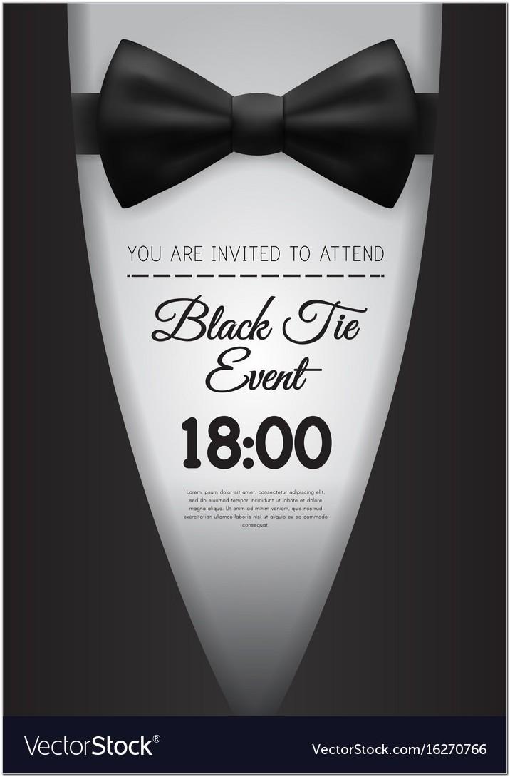 Black Tie Invitation Template