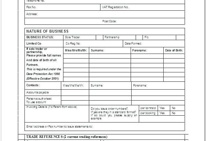 Blank Application Form Template Uk