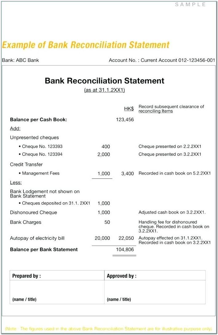 Blank Bank Statement Template Uk