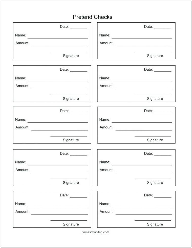 Blank Business Check Template Word Document