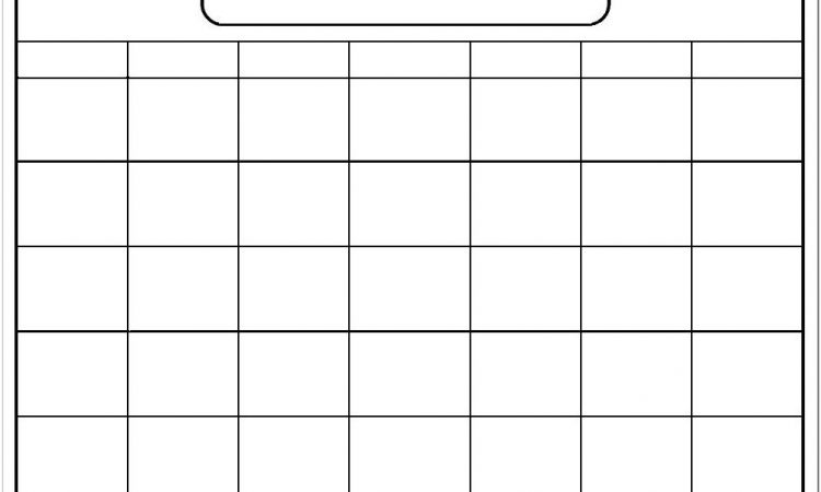 Blank Calendar Template Free