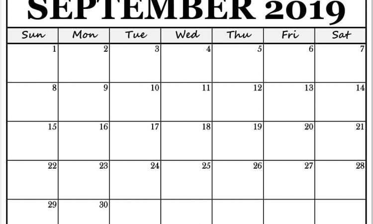 Blank Calendar Template Free Download