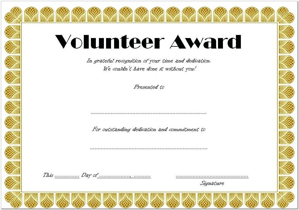 Blank Certificate Of Appreciation Templates Free Download Templates 