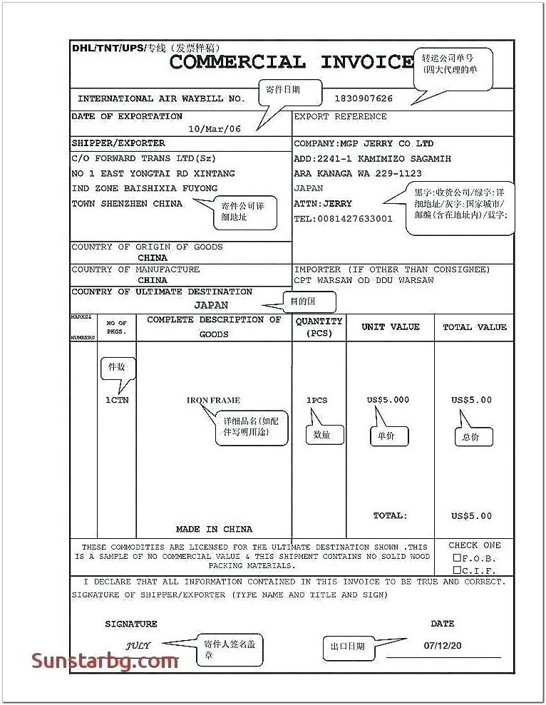 Blank Certificate Of Origin Form Usa