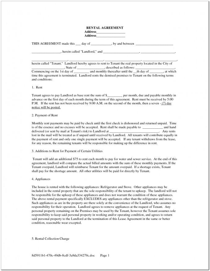 Blank Commercial Lease Agreement Pdf