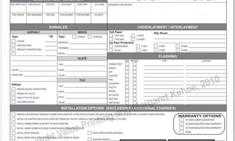 Blank Estimate Template Free