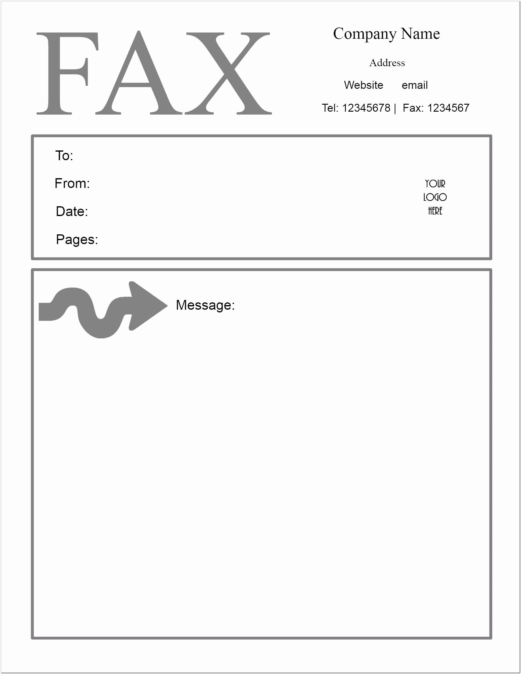 Blank Fax Cover Sheet Template Free