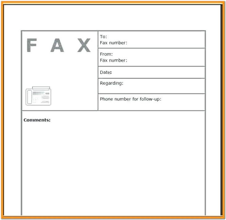 Blank Fax Cover Sheet Template Pdf