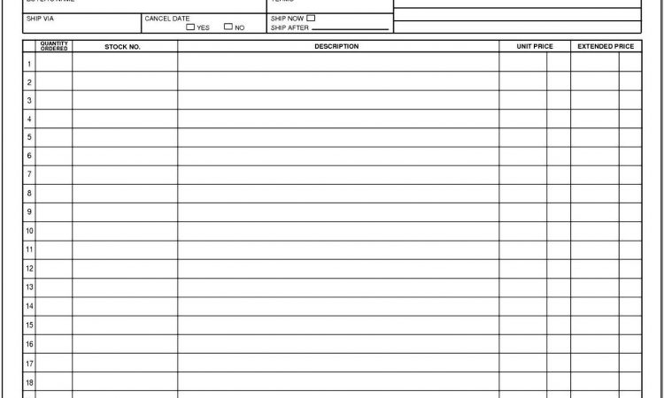 Blank Form Templates Free