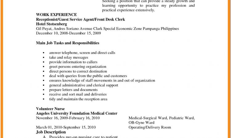 Blank Format For Resume