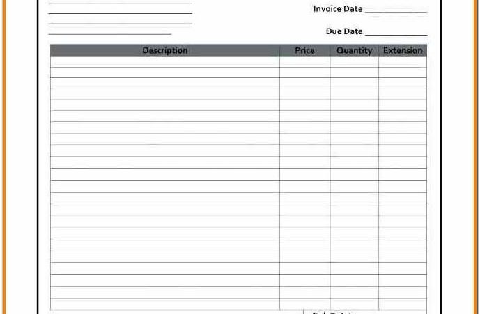 Blank Free Invoice Template