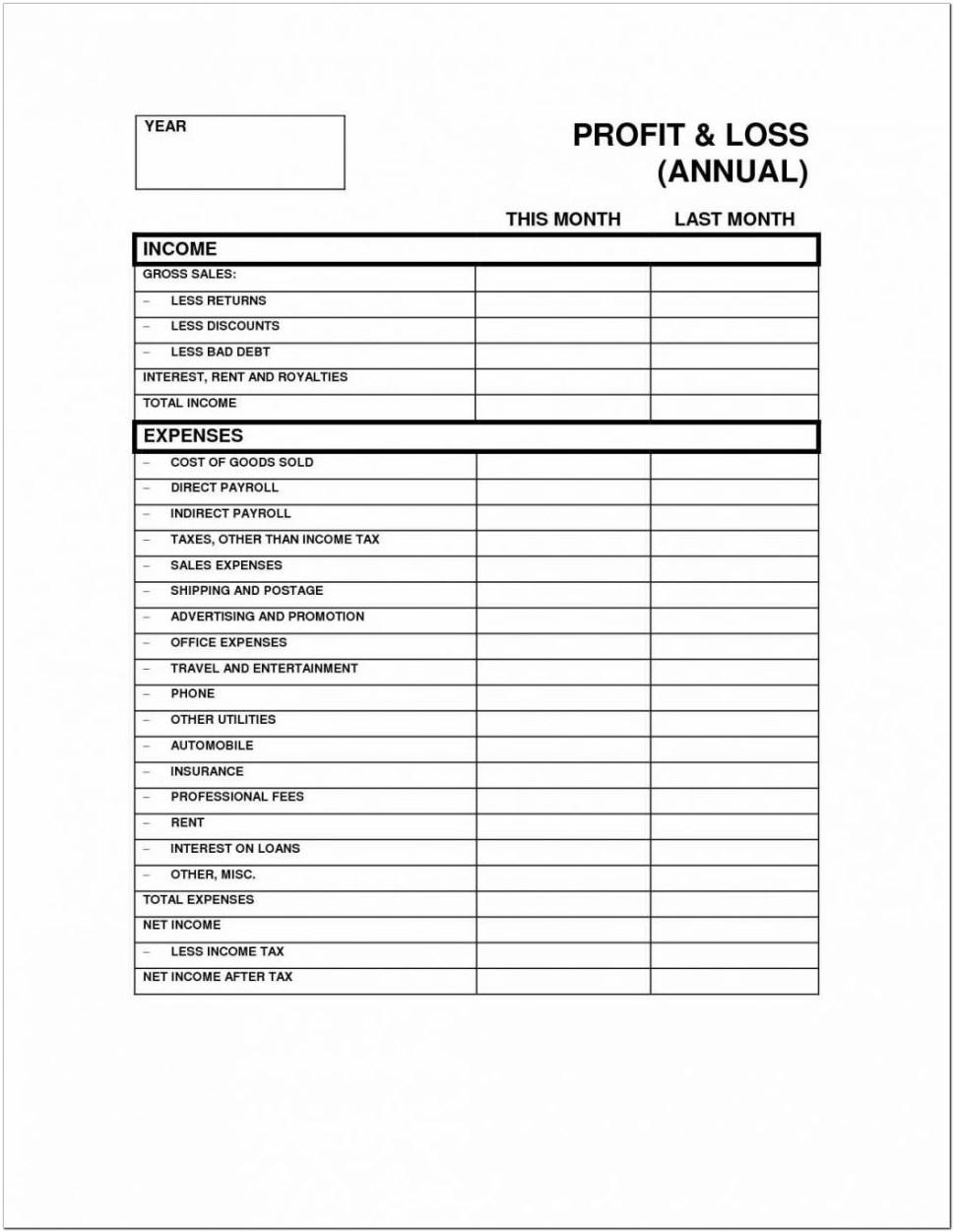 Blank Income Tax Statement Form