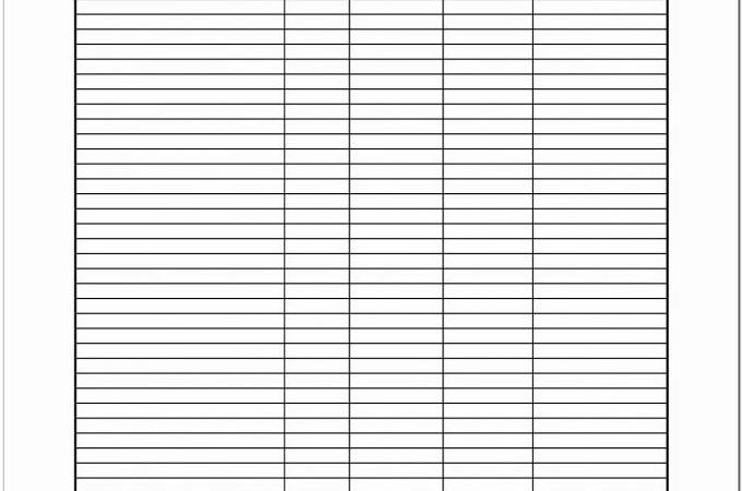 Blank Inventory Sheet Template