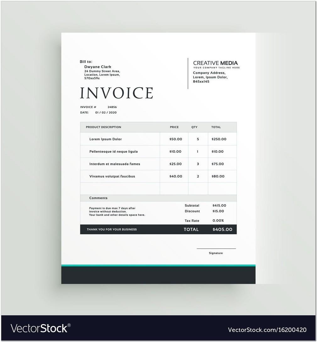 Blank Invoice Template For Mac