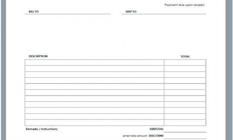 Blank Invoice Template Free