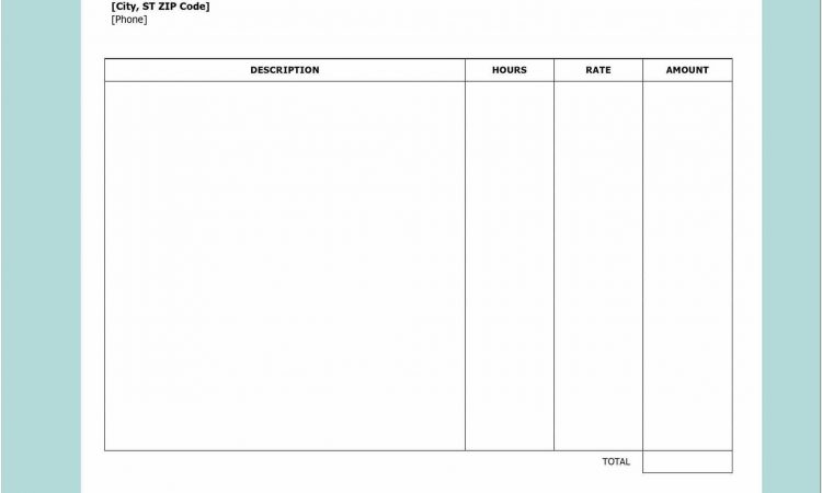 Blank Invoice Template Free Printable