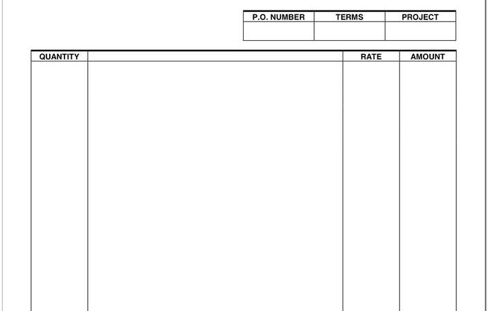 Blank Invoice Template In Word