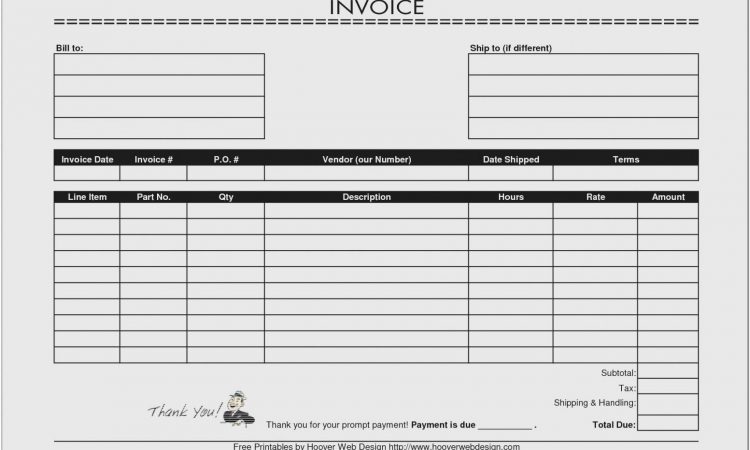 Blank Invoice Template Pdf Free