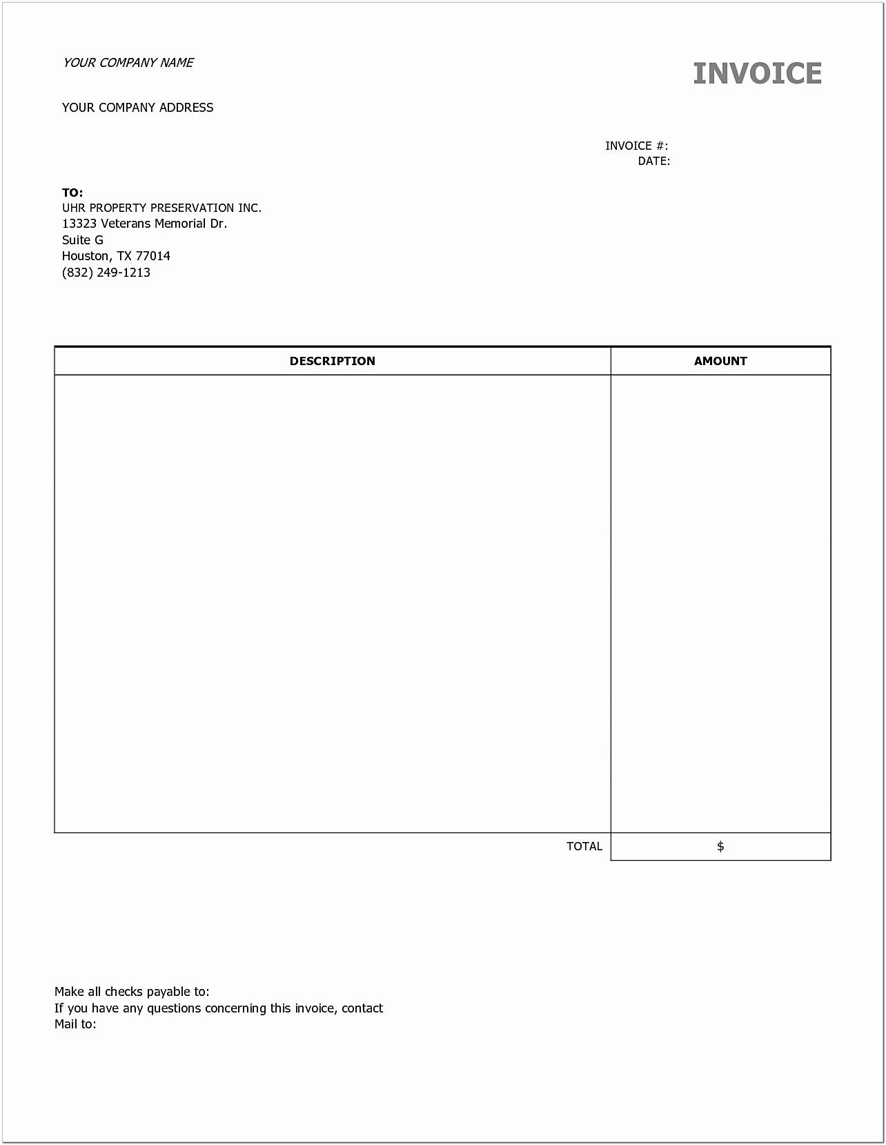 Printable Blank Invoice Template Pdf Templates Restiumani Resume 