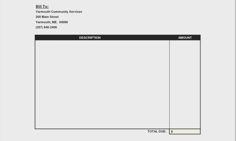 Blank Invoice Template Word Download