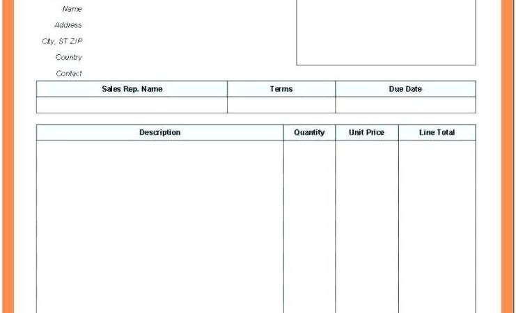 Blank Invoice Template Word Uk