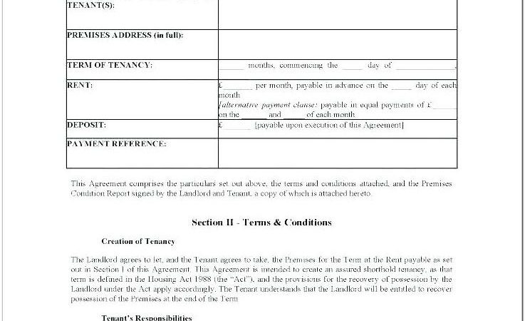 Blank Lease Agreement Template Word