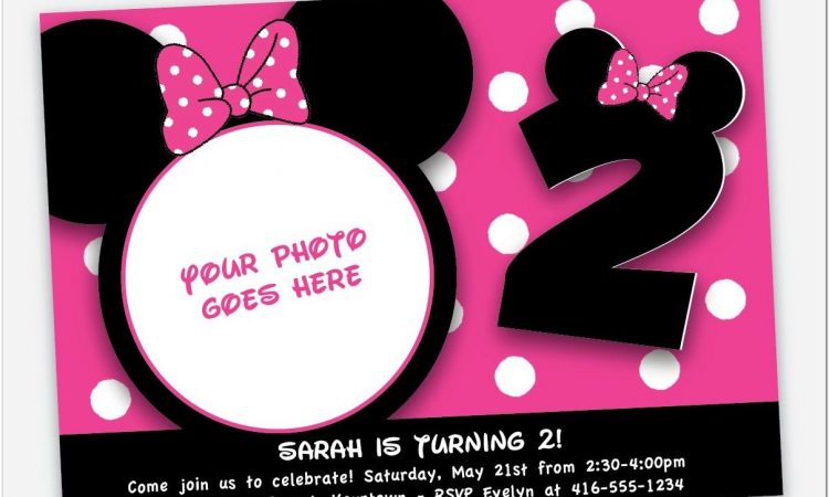 Blank Minnie Mouse Birthday Invitations Templates