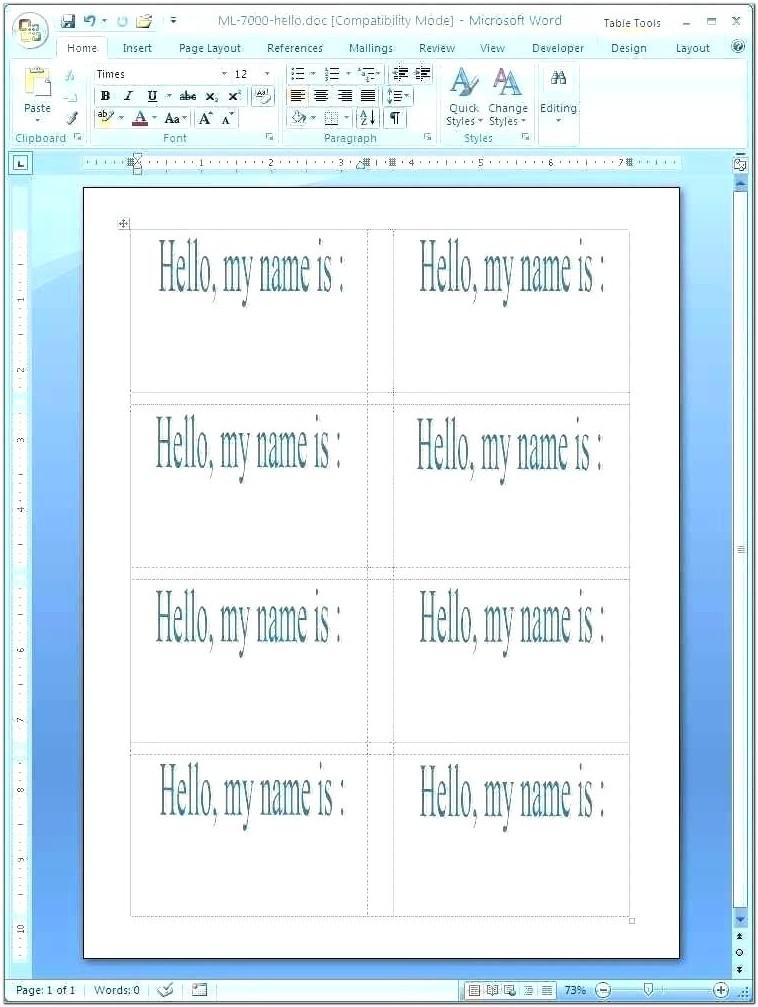 Blank Name Tag Template Free Download
