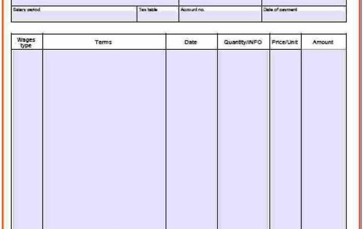 Blank Pay Stub Template Word