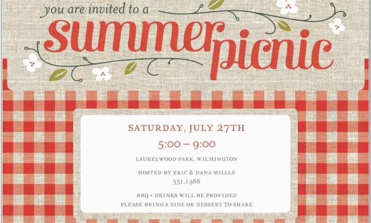 Blank Picnic Invitation Template