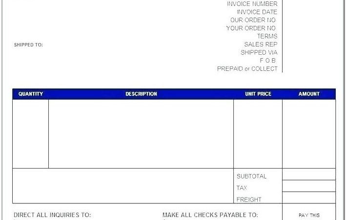 Blank Receipt Template Microsoft Word