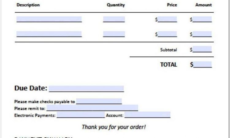 Blank Receipt Template Pdf