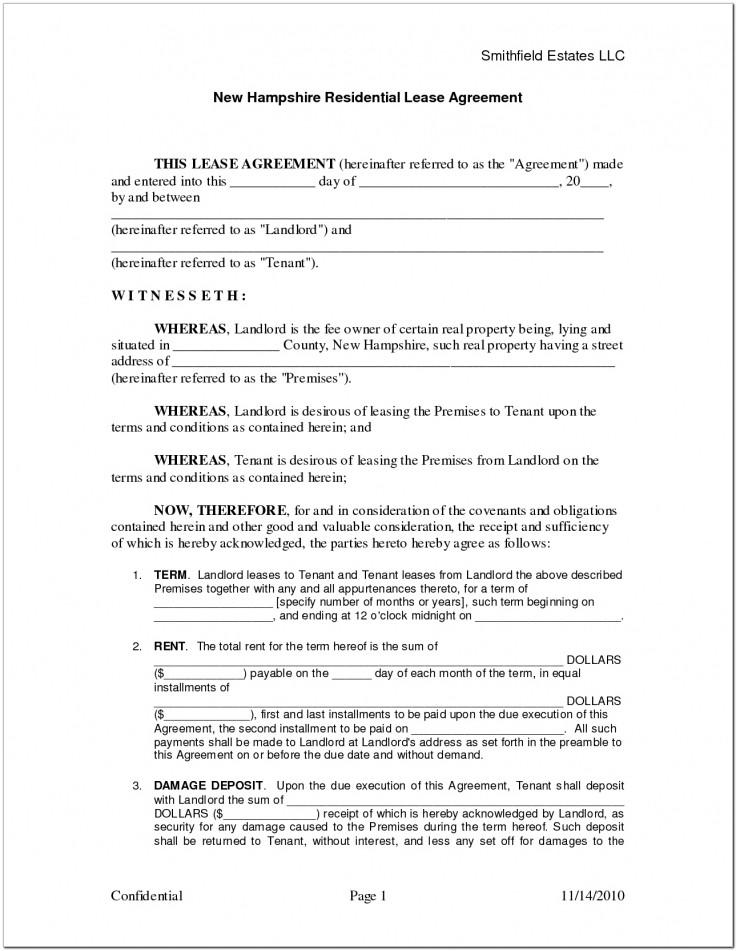 Blank Residential Lease Agreement Pdf
