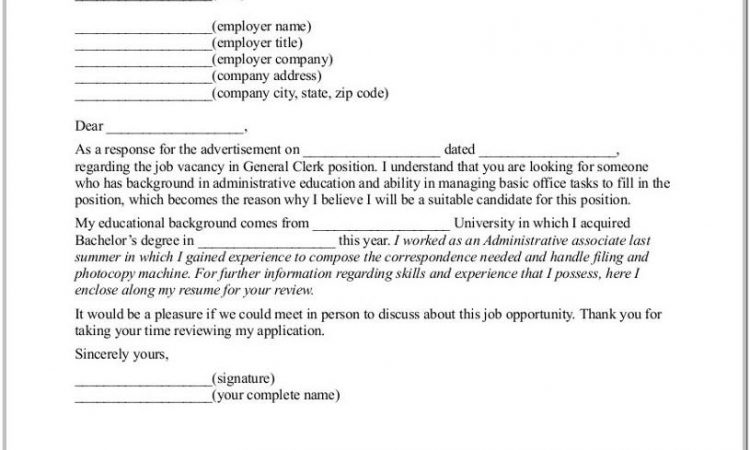 Blank Resume Cover Letter Template