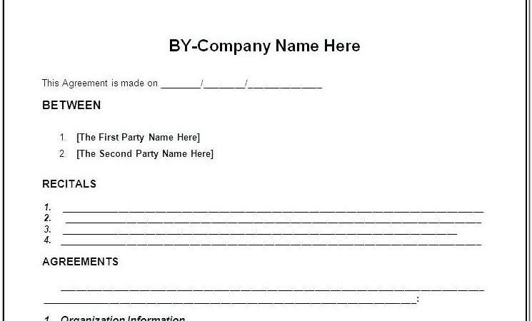 Blank Sales Contract Template