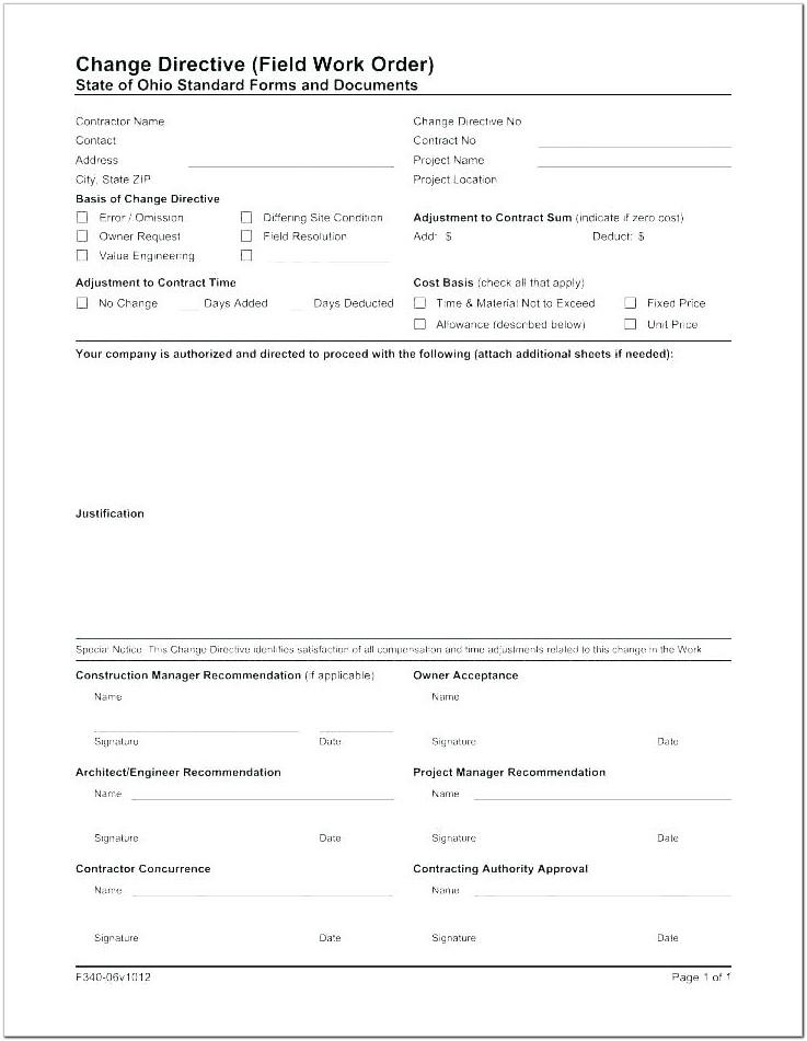 Blank Service Contract Template