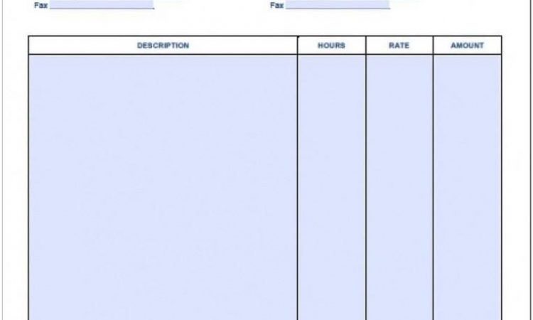 Blank Service Invoice Template Pdf