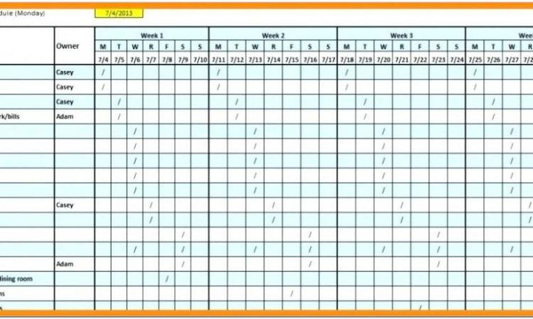 Blank Staff Schedule Template